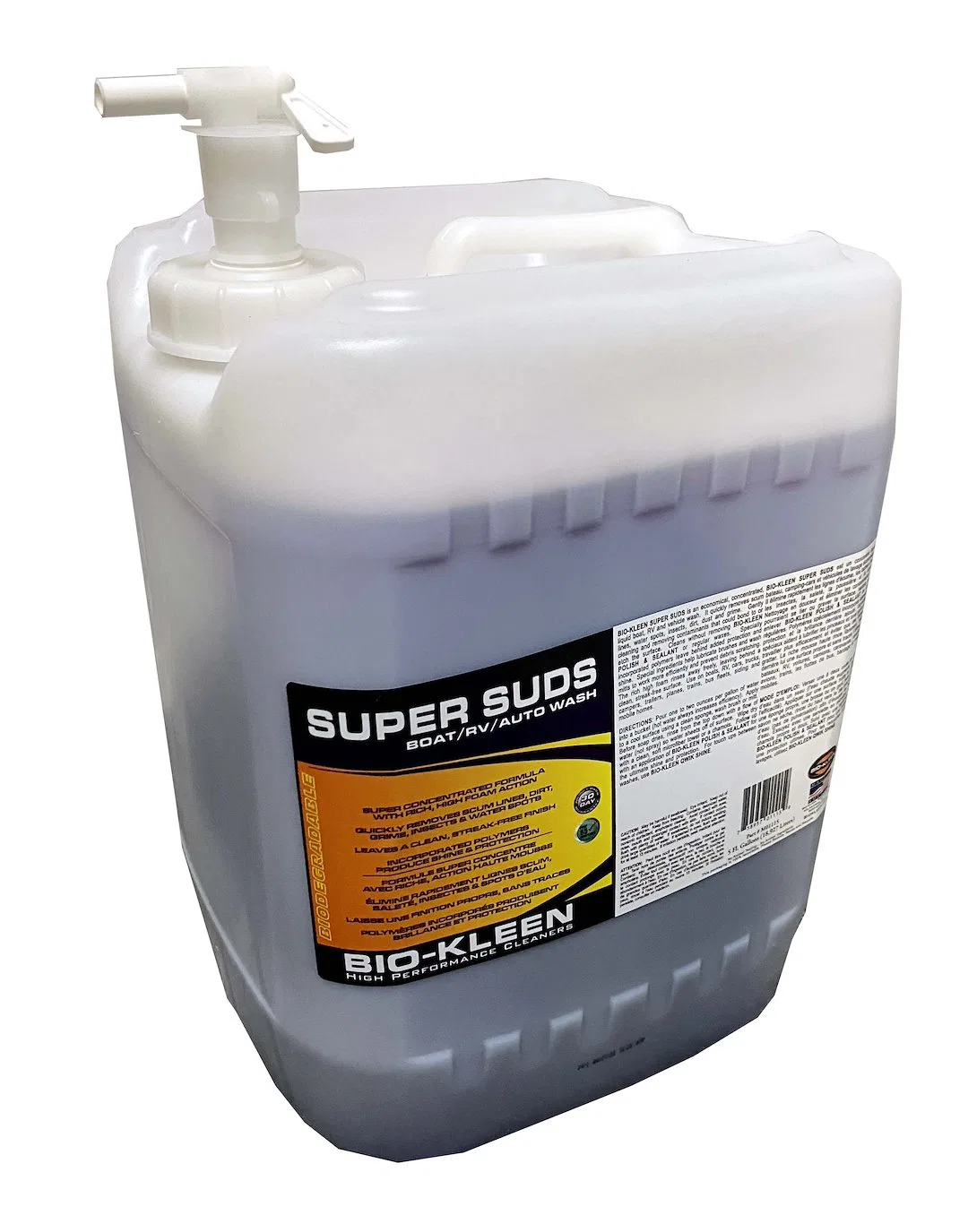 M01115 – BIO-KLEEN RV Wash, For Removing Scum Lines/ Dirt/ Grime/ Insects And Water Spots 5 Gallon Single